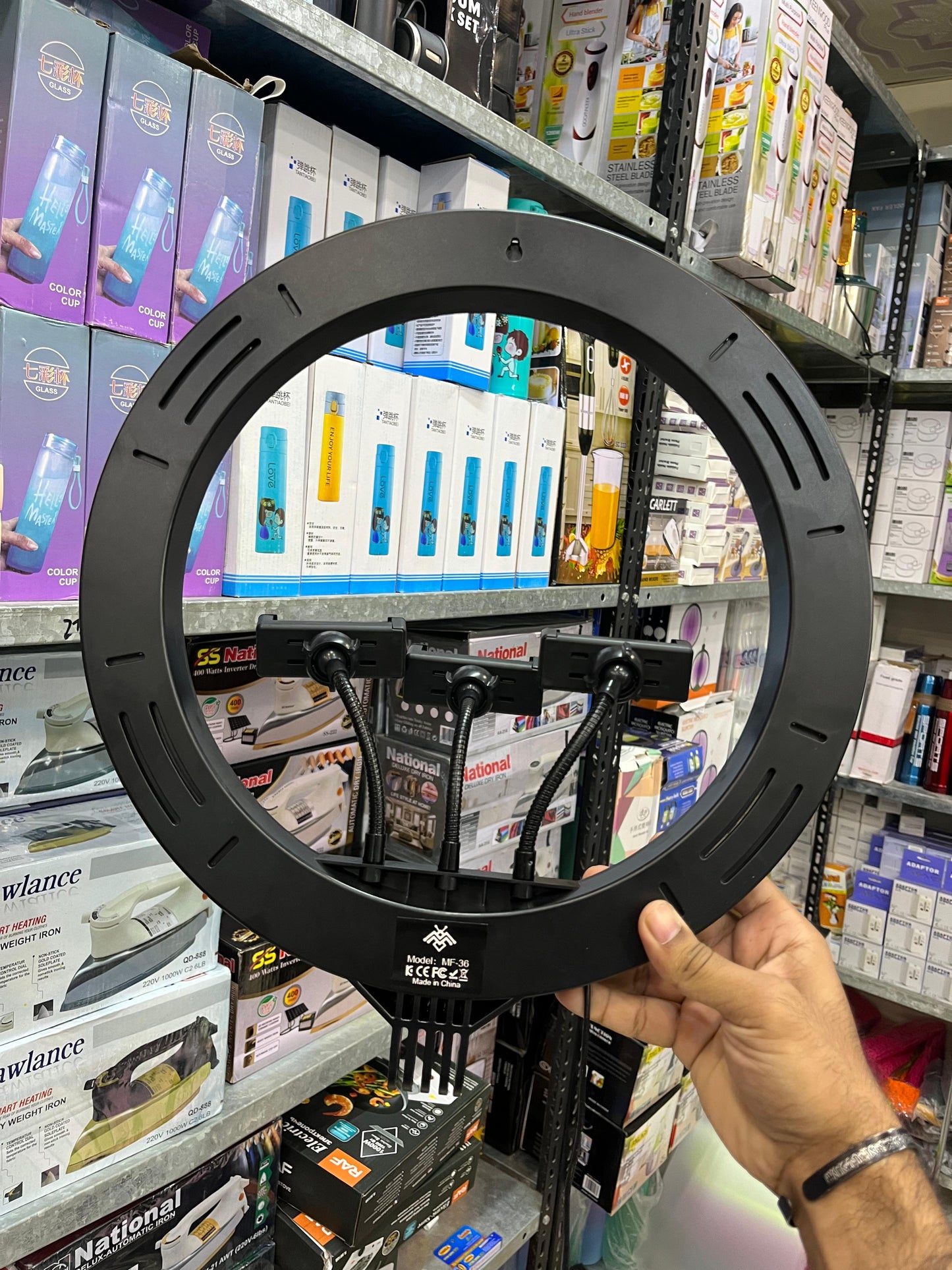 36CM Big Size 3 Mobile Holder LED Ring Light - Lighting Studio