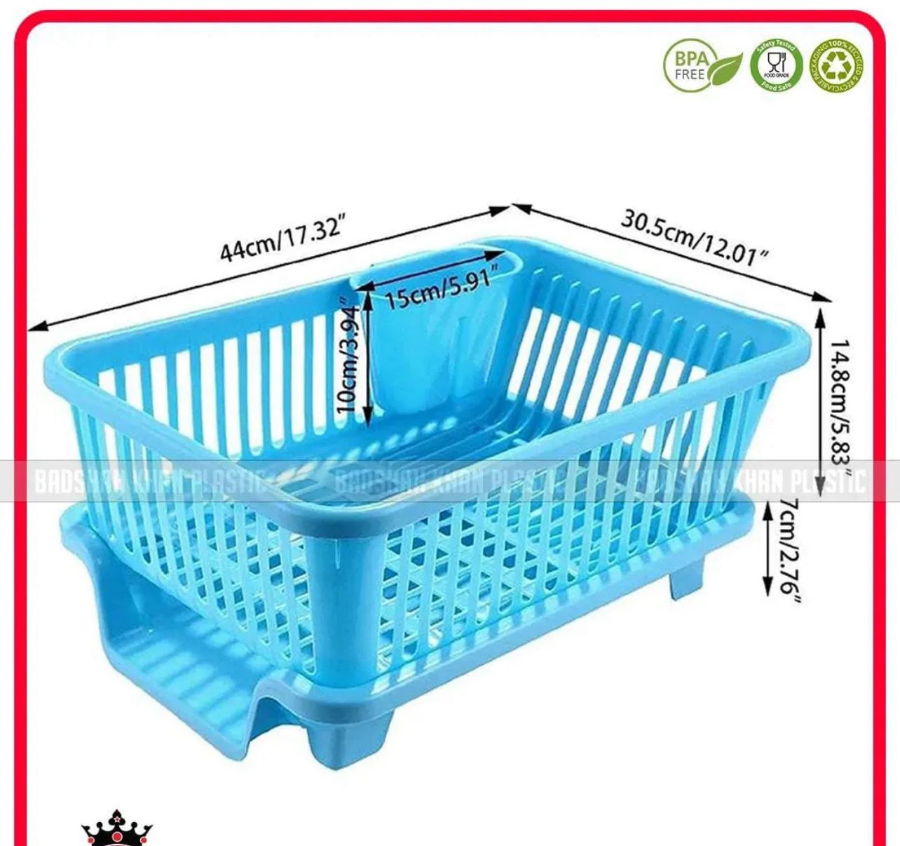Fancy Plate Rack - 3 in 1 Large Durable Plastic Kitchen Sink Dish Rack