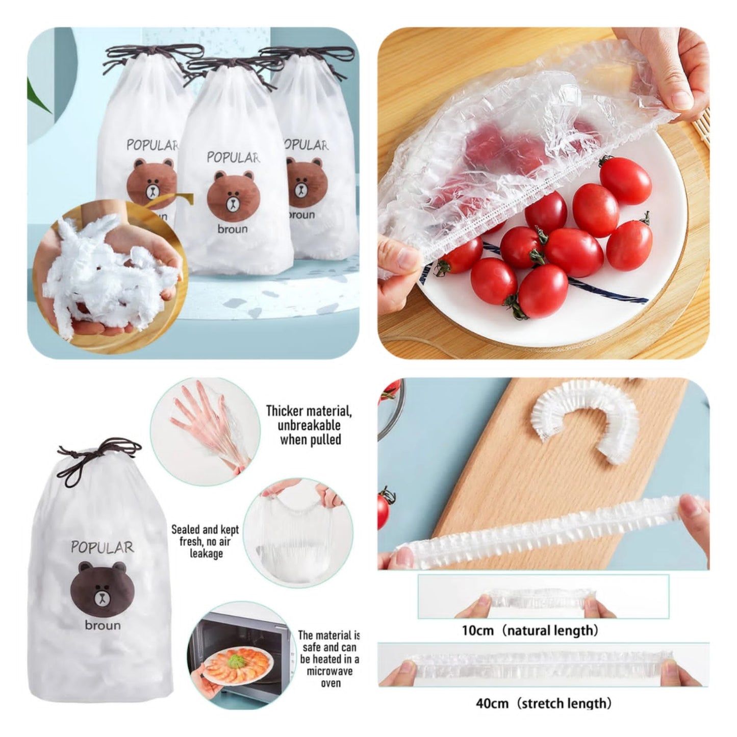 Food Wrap - 100pcs - Bear Packing