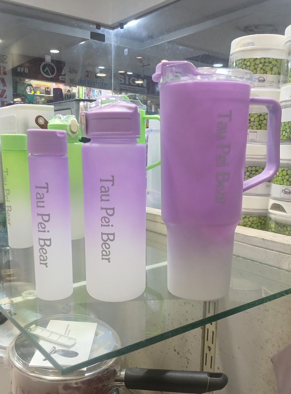 Pack of 3 Plastic Tumbler Water Bottles
