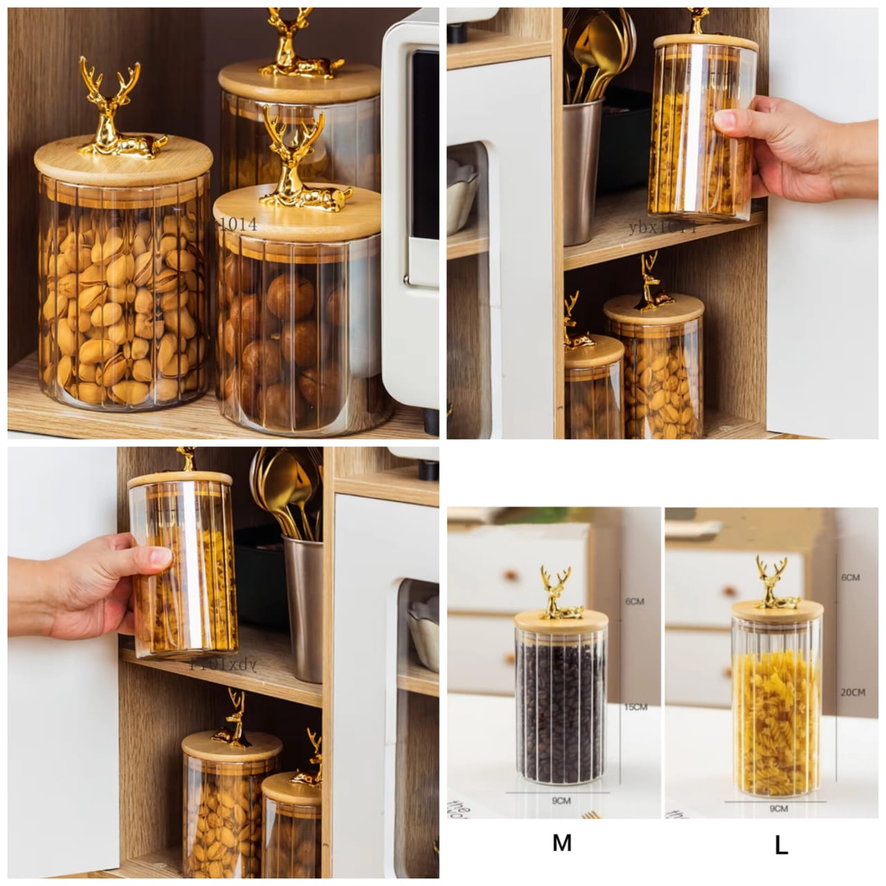 Glass Storage Jar - 3 Pcs Set