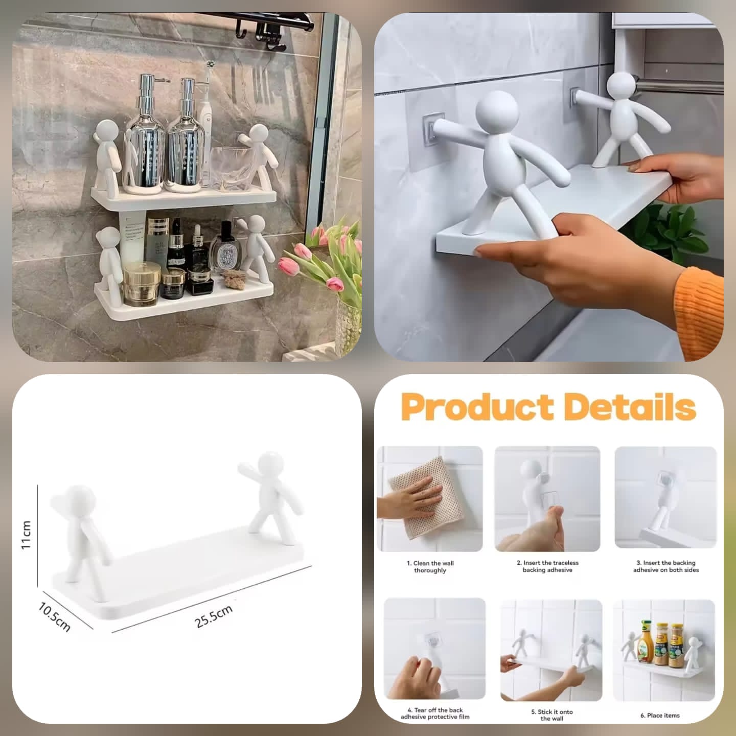 Self-Adhesive - Decorative Wall Shelf