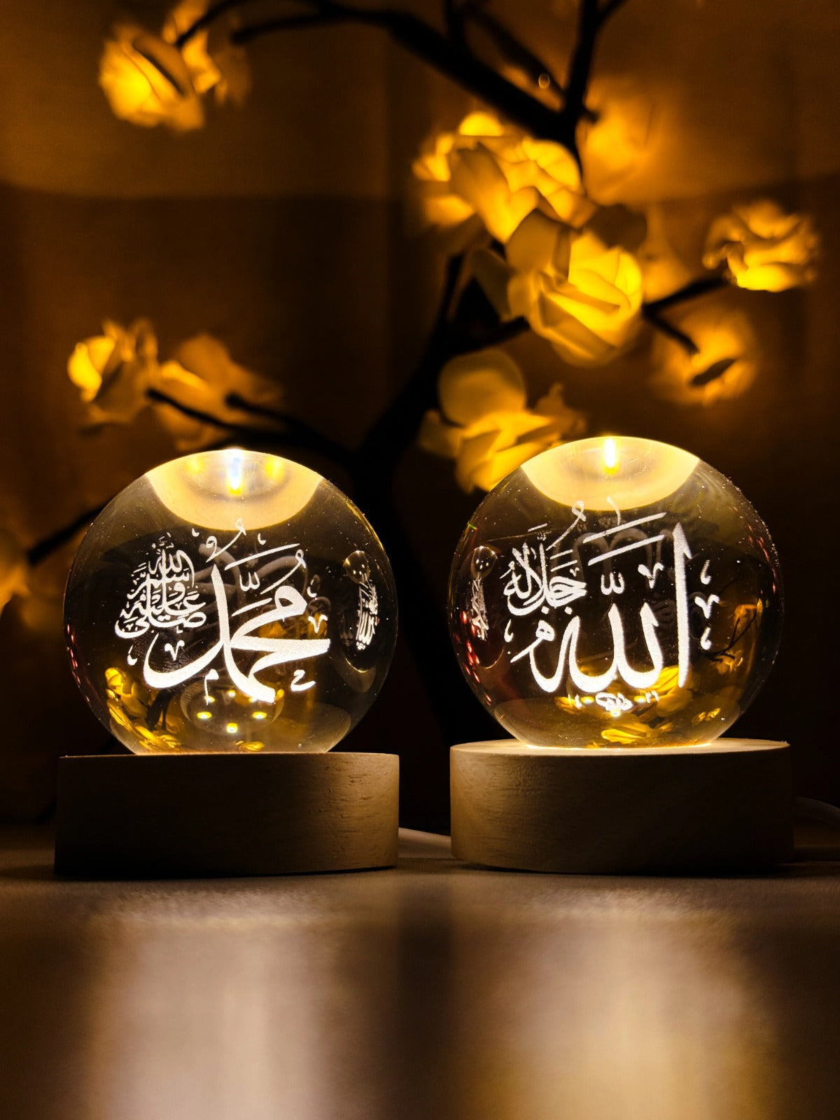 Arabic Crystal Moon Ball Lamp