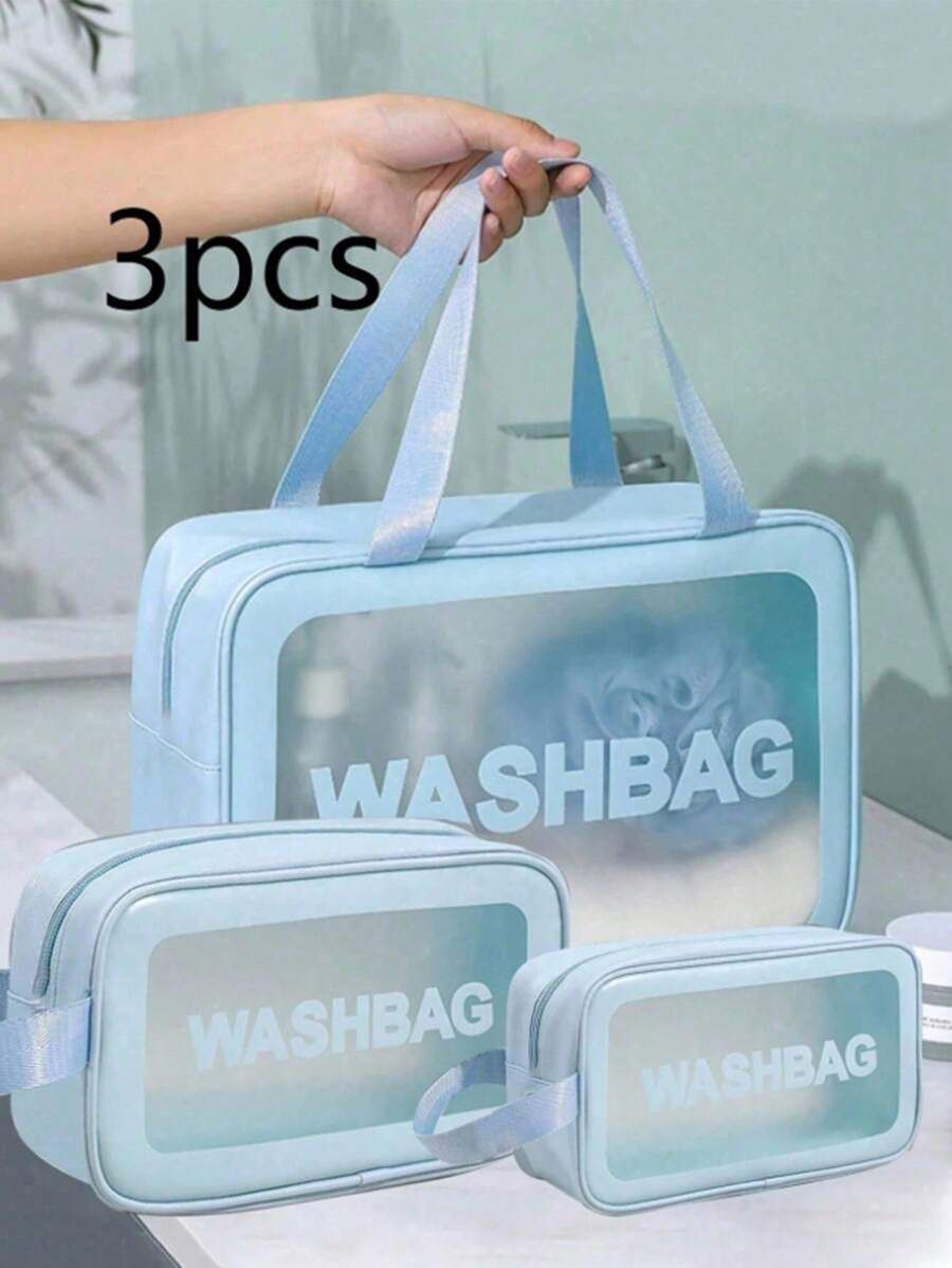 Travel Wash Bag -Pack of 3