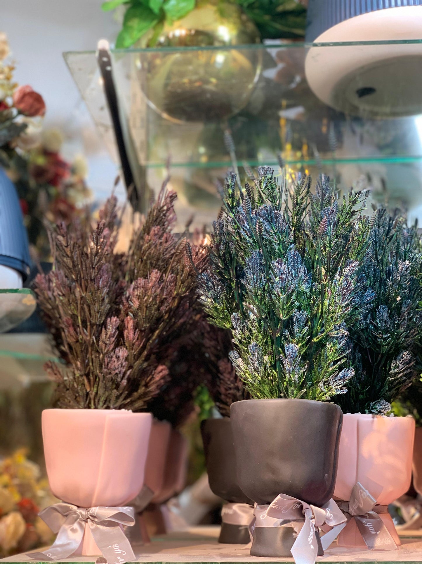 Ribbon Charm" Planters