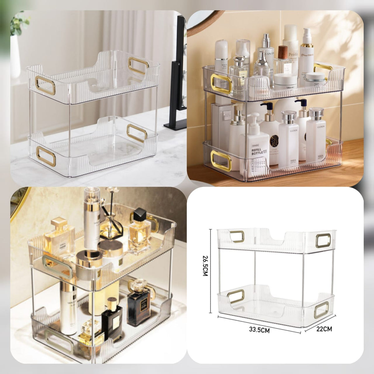 Acrylic Desktop Trolly - Storage