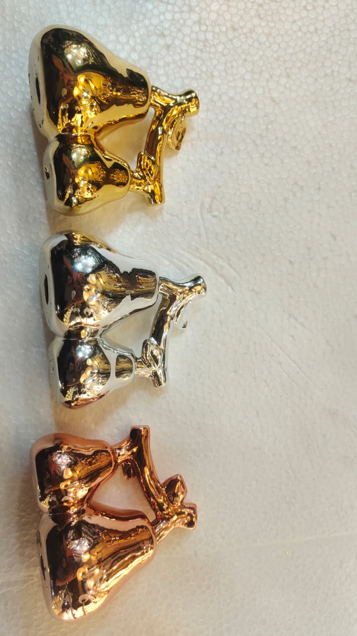 Metallic Snoopy/Cartoon Dog Figurines -  Decor