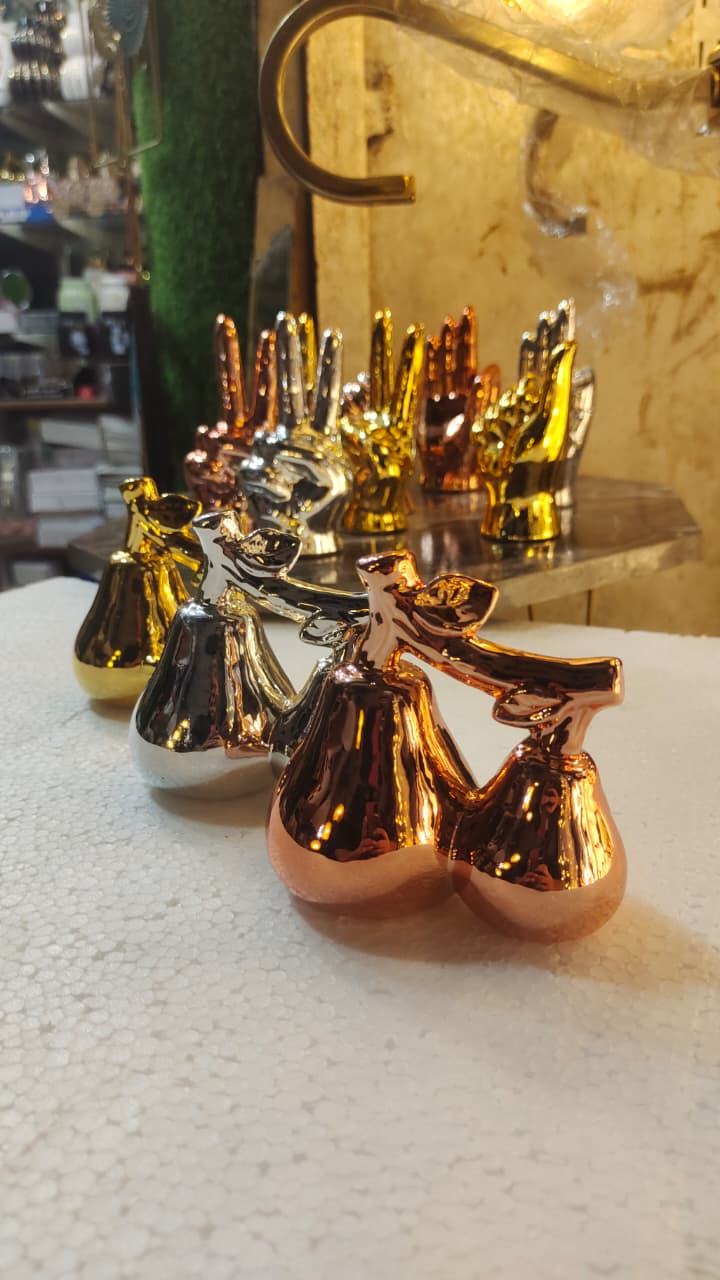 Metallic Snoopy/Cartoon Dog Figurines -  Decor