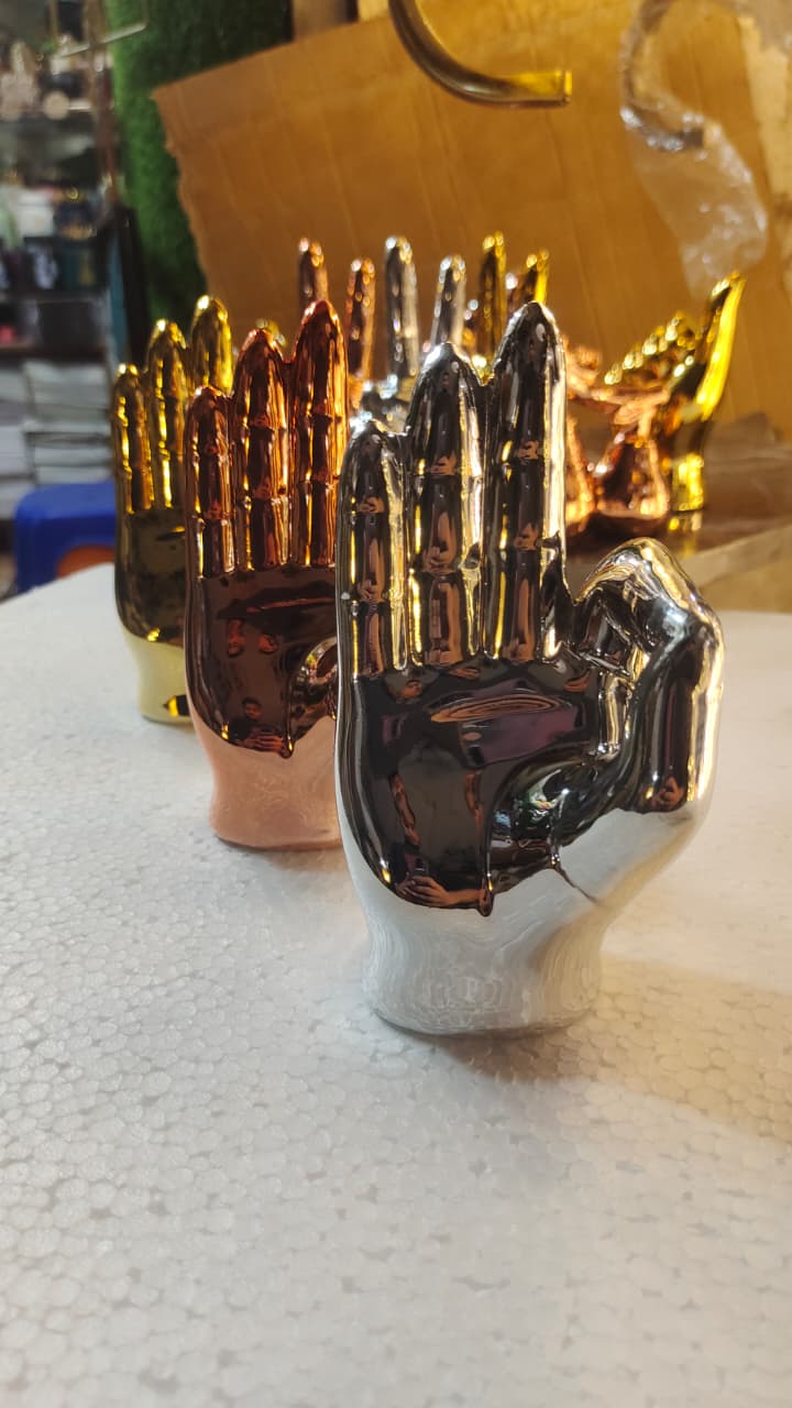 Metallic Hamsa/Open Hand Figurines -  Decor