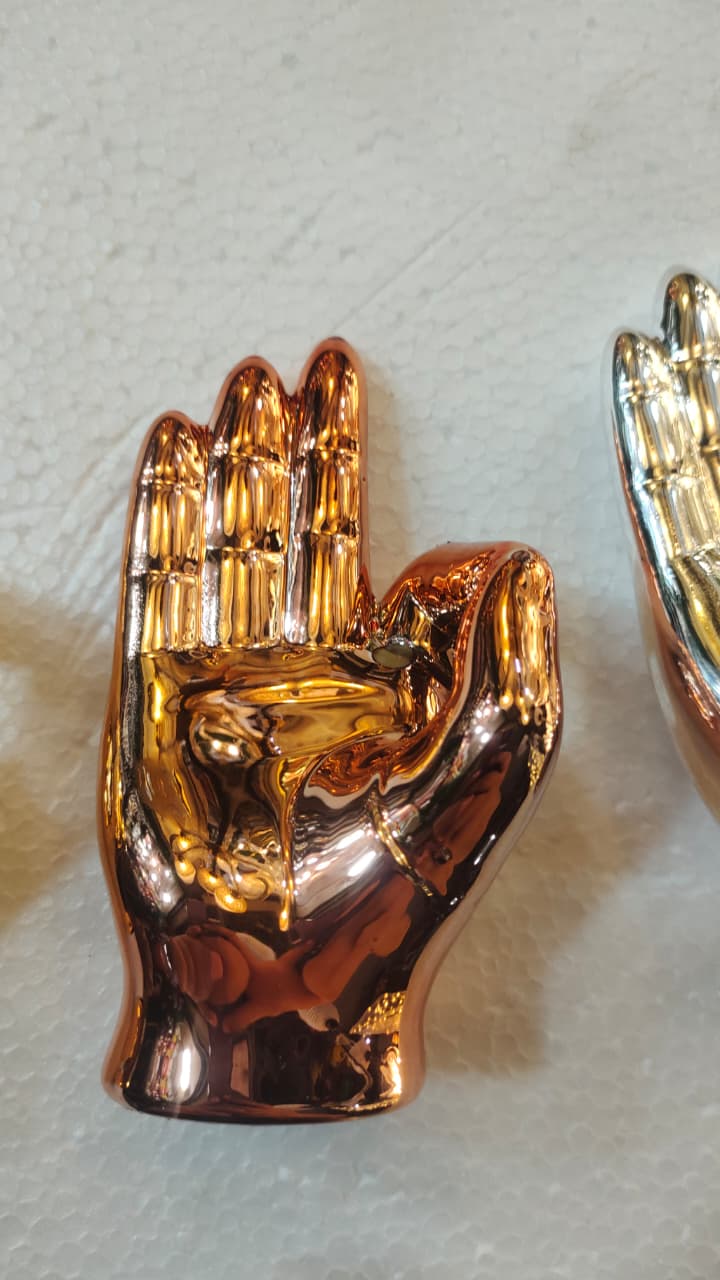 Metallic Hamsa/Open Hand Figurines -  Decor