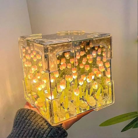 Tulip Cube Mirror Lamp