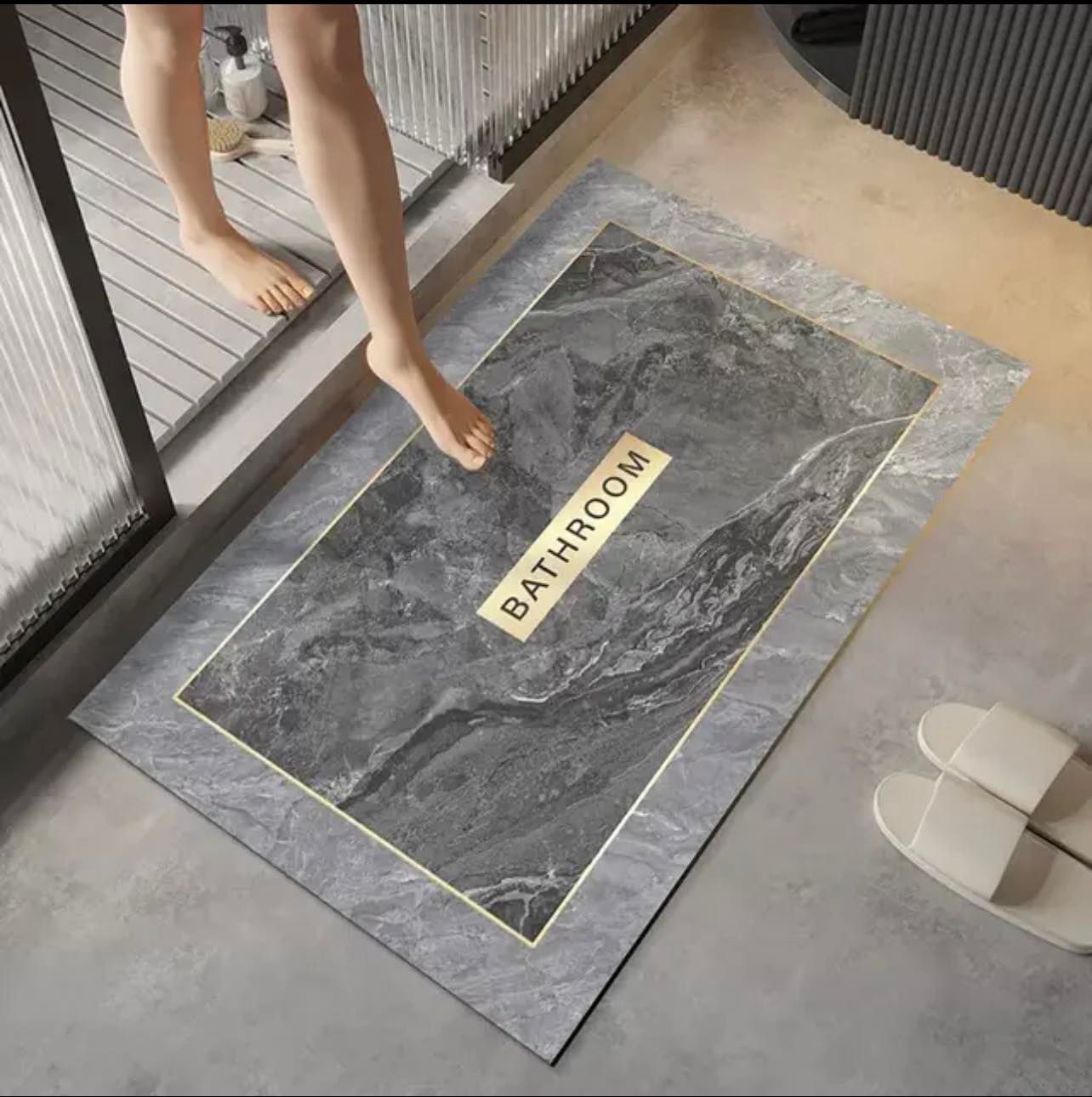 Water Absorbent & Anti Slip Bathroom Mat - Premium Quality