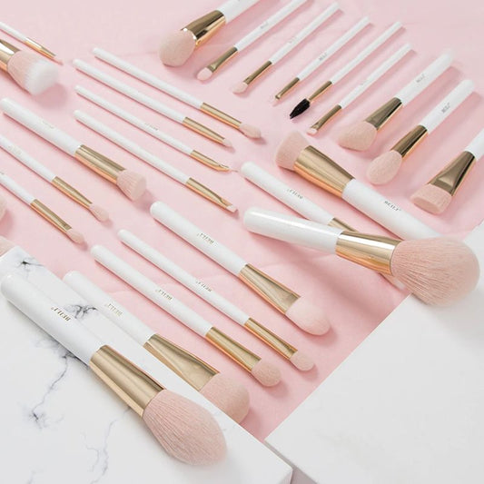 10pcs Marble Design Makeup Brush Set