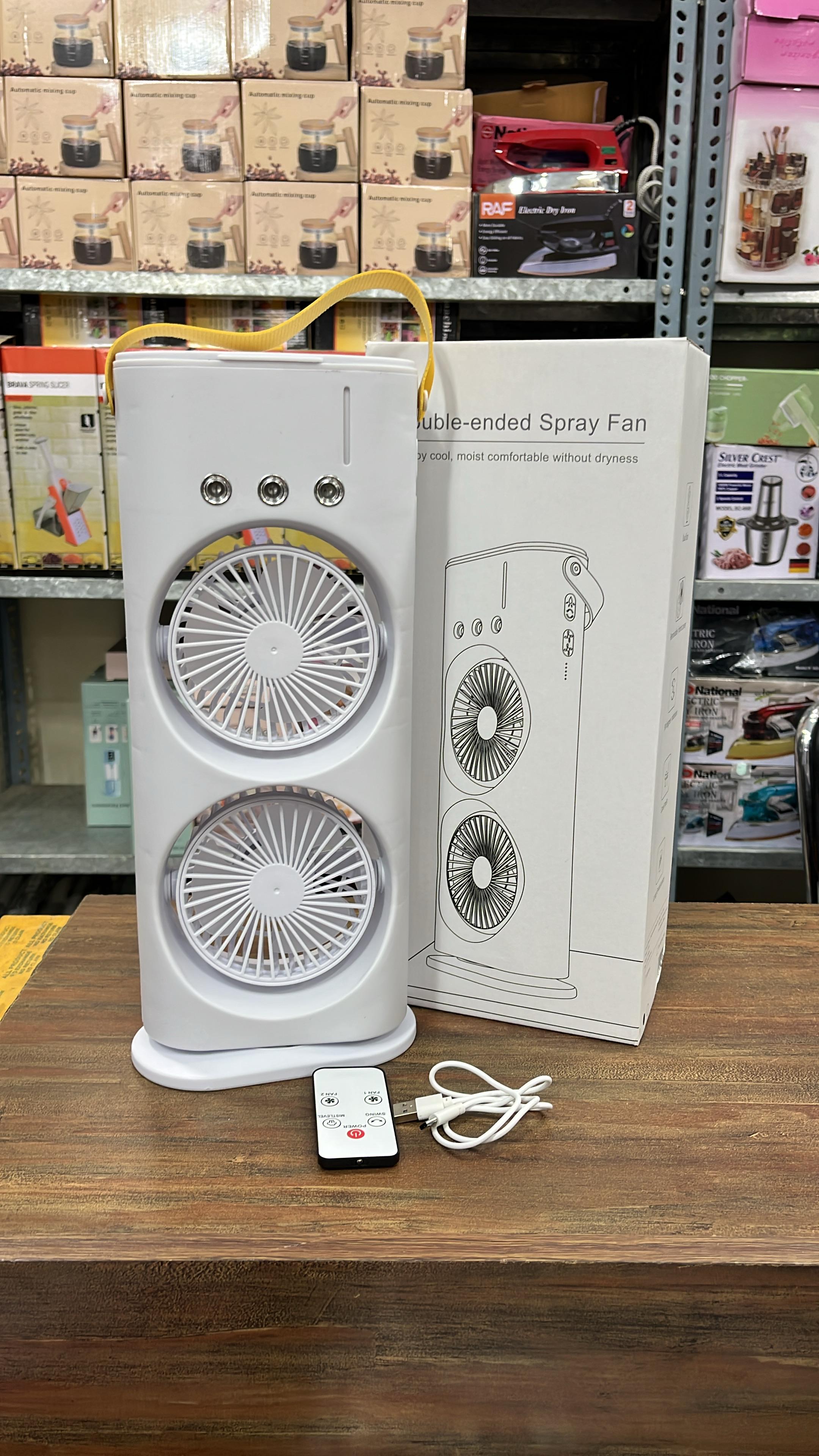 Rechargeable Double Cooling Mist Fan