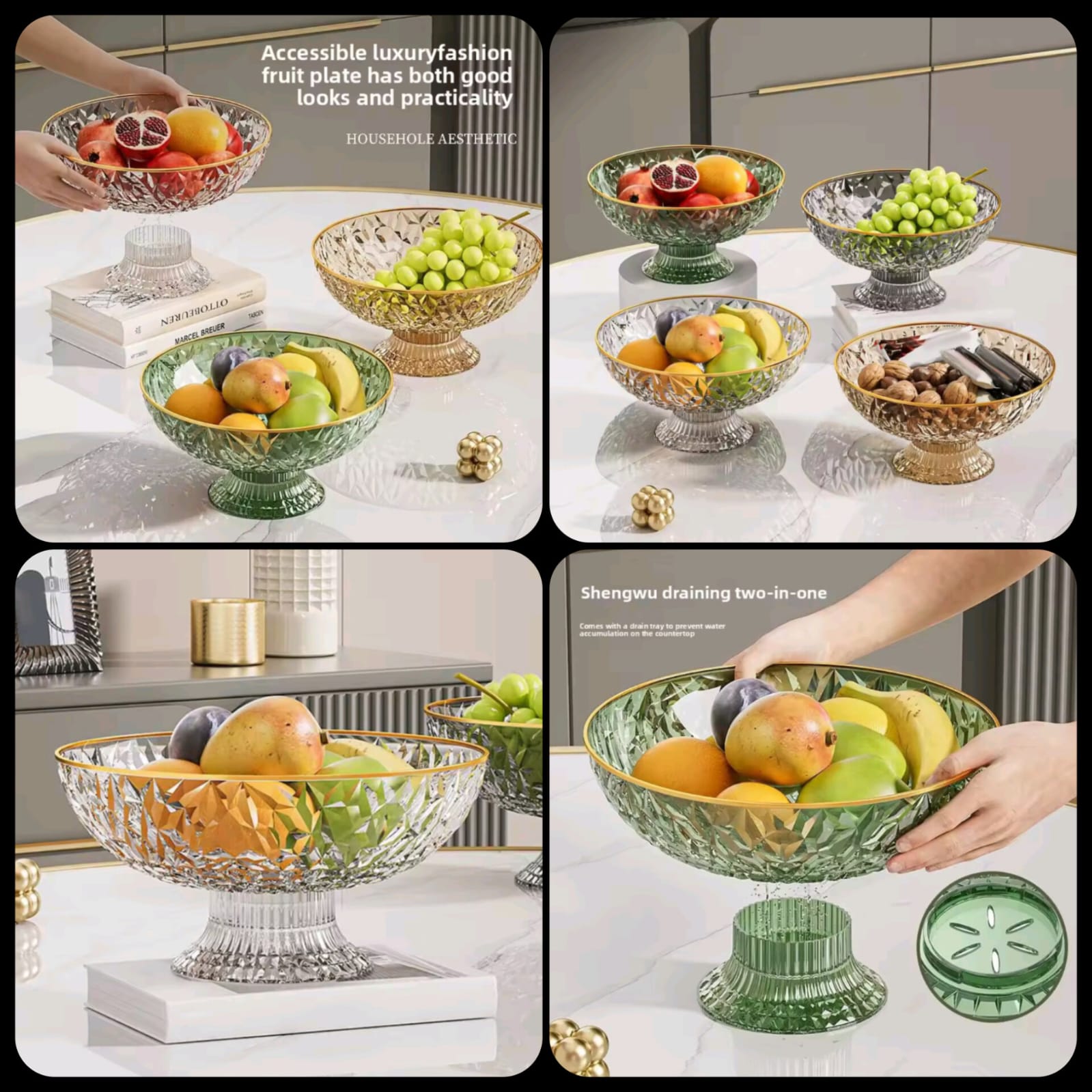 Acrylic Fruit Drain Dish - Organizer