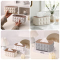 Bubble Tissue Box With Wooden Lid - Premium Quality