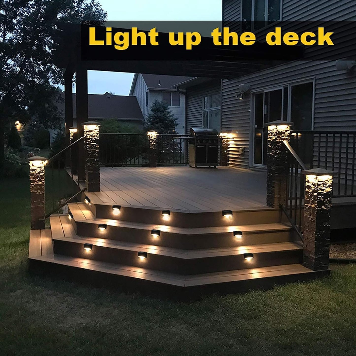 Waterproof Solar Deck fence Lights - (Pack of 2)