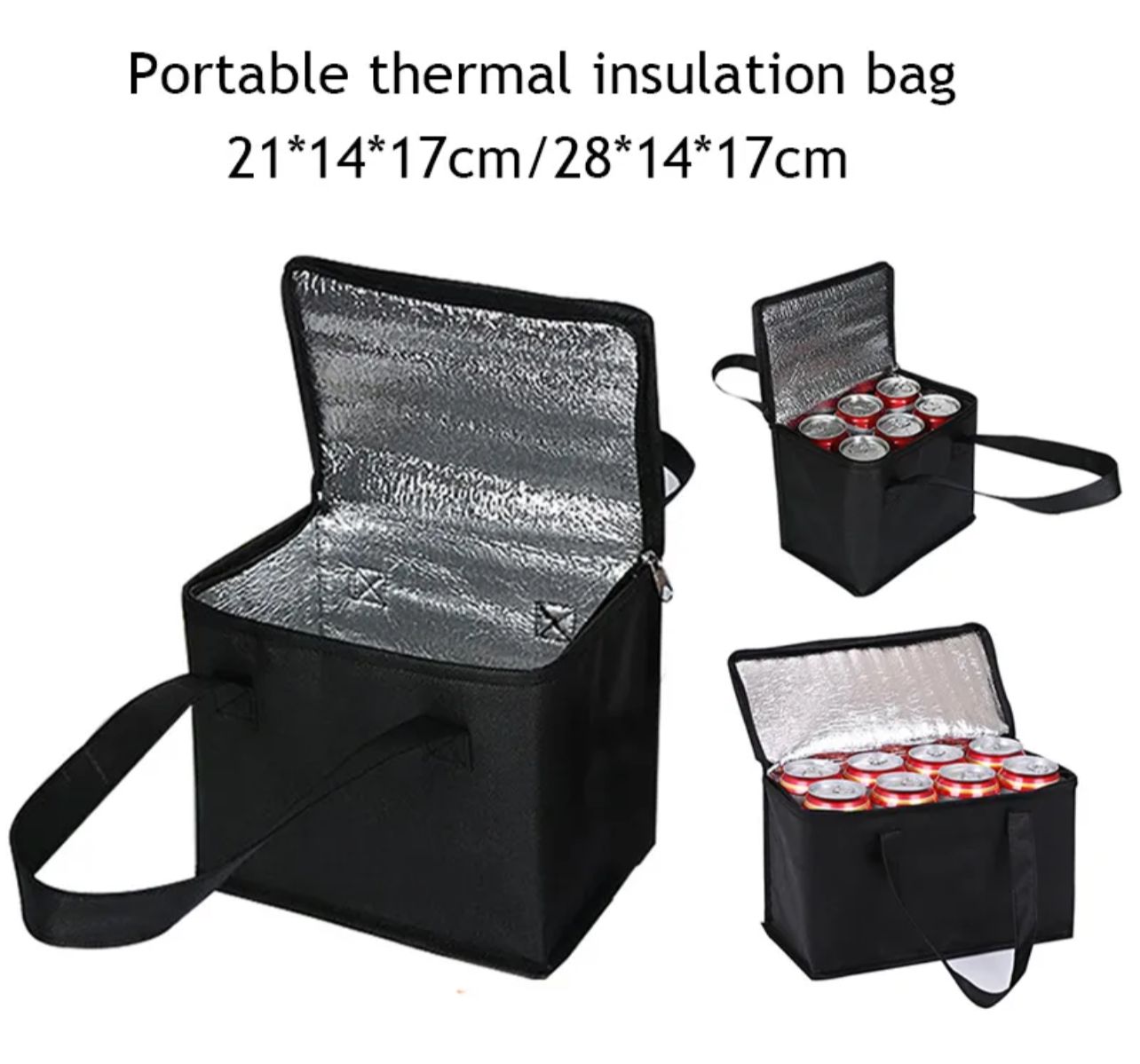 Portable Cooler Bag for Drinks and Snacks - Storage
