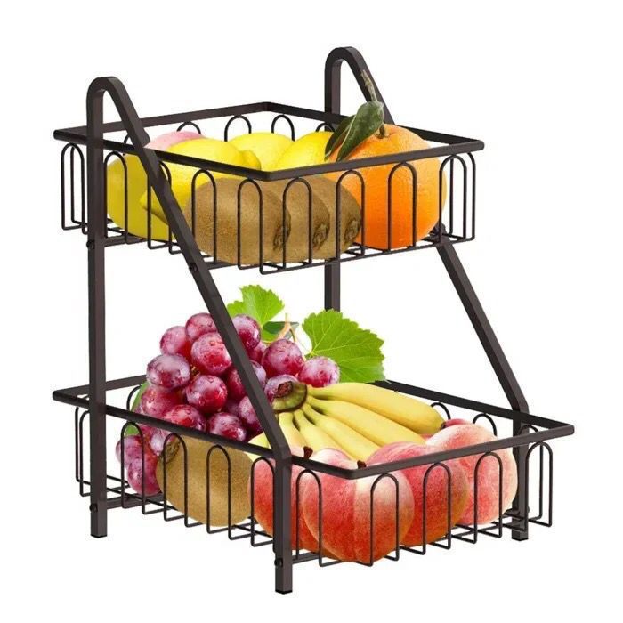 Multi Purpose Two Tier Fruits And Vegetable Basket - Storage