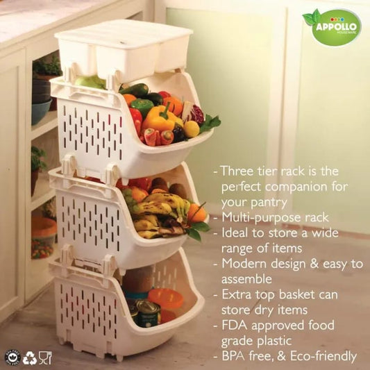 Kitchen Multipurpose Rack (3 Steps) - High Quality