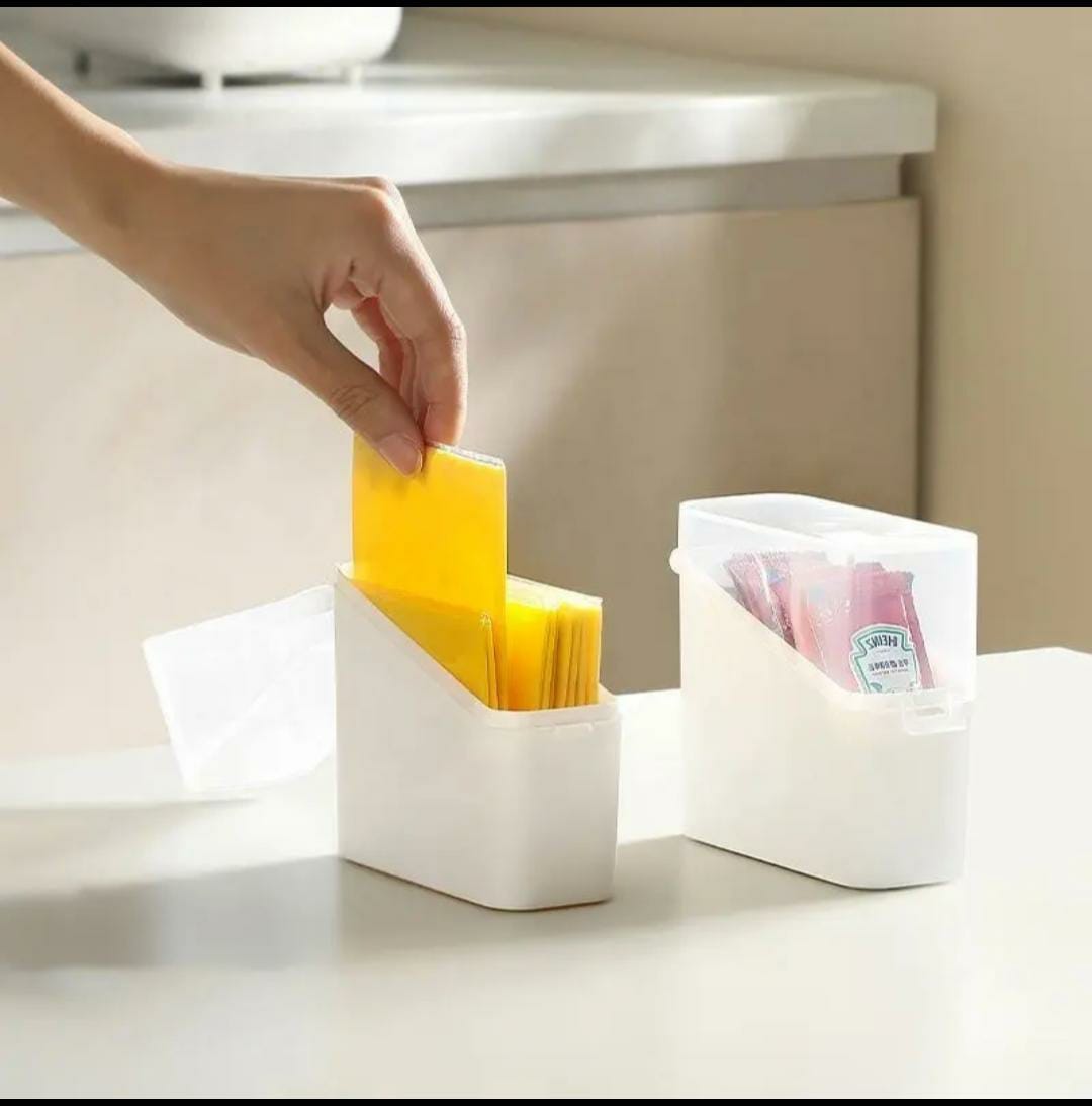 Fridge Organizer Bin With Lid - Pack Of 3
