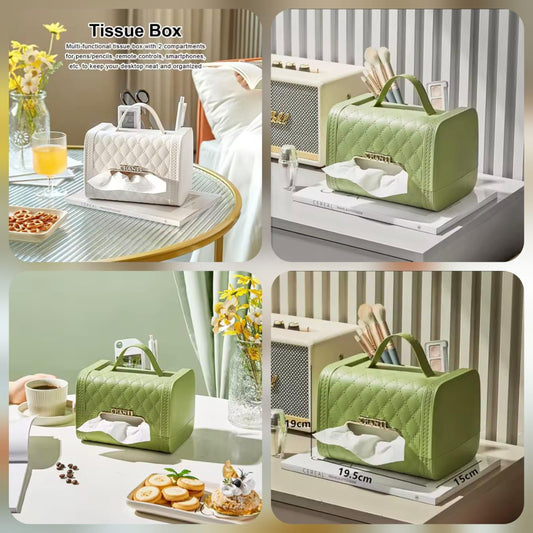 Multi-functional Tissue Box Organizer
