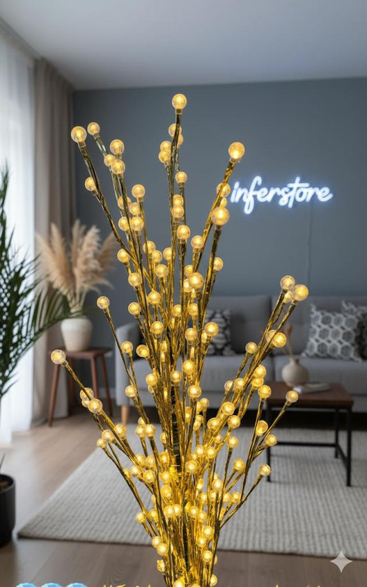 Decorative Gold LED Twig Tree