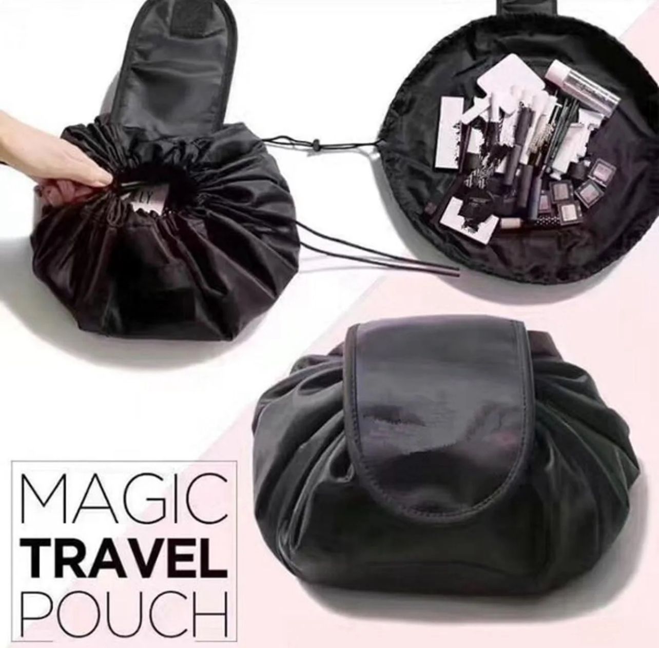 Drawstring Makeup Pouch - Organizer