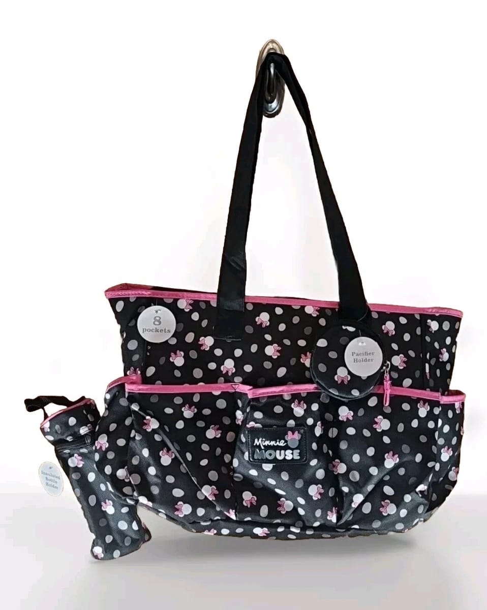 Disney Minnie Mouse Baby Diaper Bag (Imported) - Organizer