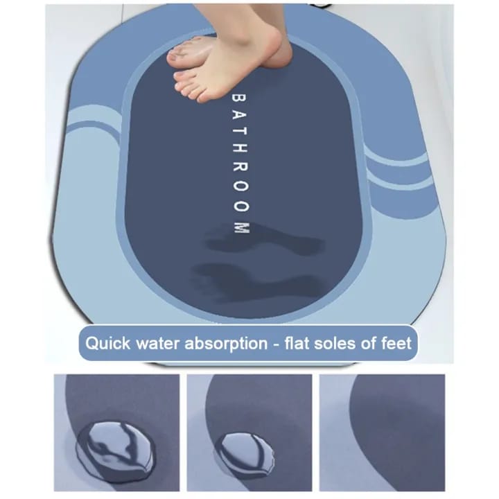 Oval Quick-Dry Non-Slip Floor Mat