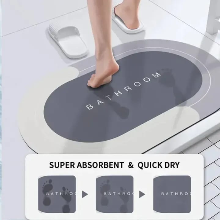 Oval Quick-Dry Non-Slip Floor Mat