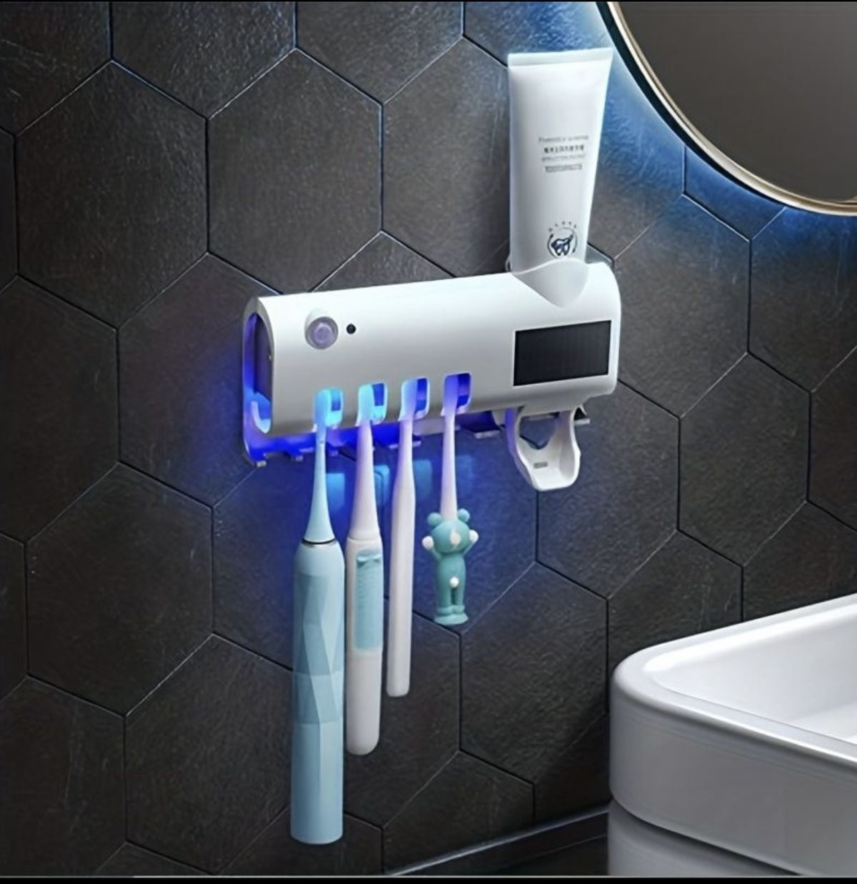 Intelligent Free Punching Toothbrush Set Holder - Bathroom Accessories
