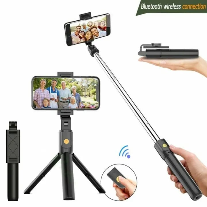 WIRELESS SELFIE STICK  BLUETOOTH REMOTE & TRIPOD STAND