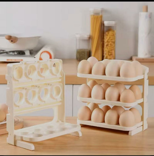 24 Grid 3 Tier Foldable Egg Storage Box