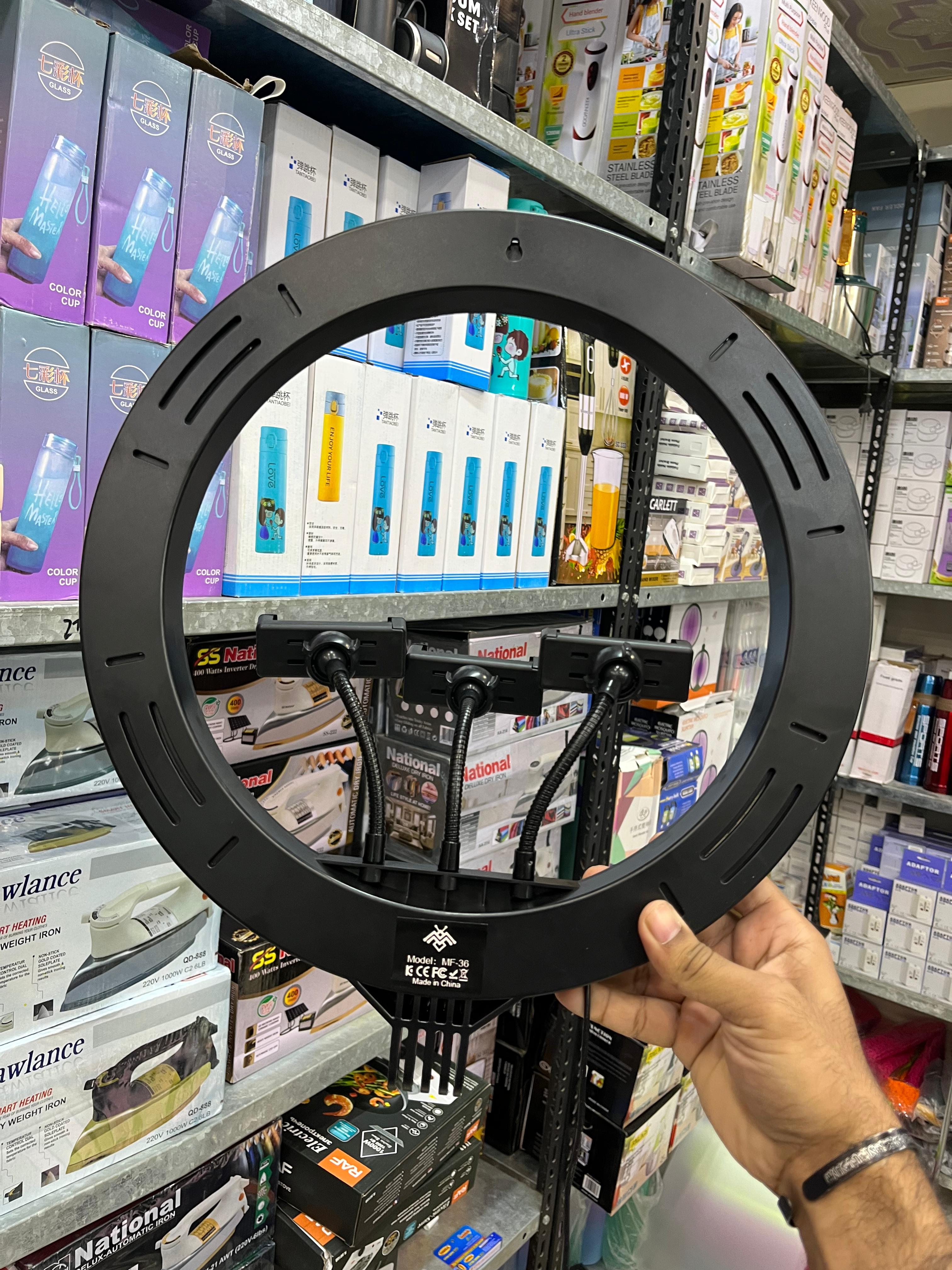 36CM Big Size 3 Mobile Holder LED Ring Light - Lighting Studio