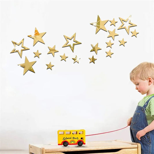3D Star Mirror Wall Stickers