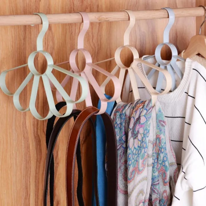 Function Plastic Scarf Hanger 5 Holes Hanger - Organizer