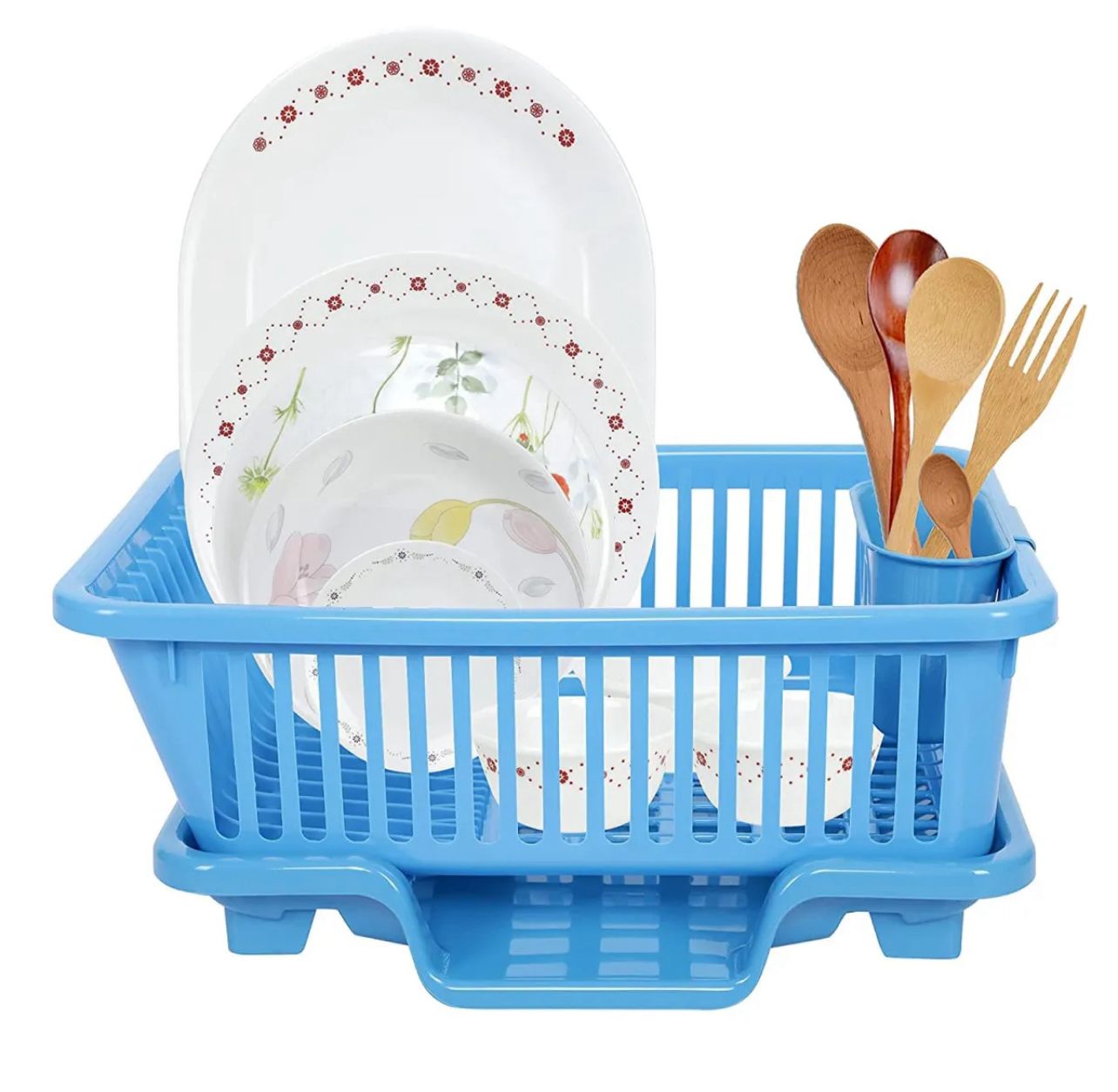 Fancy Plate Rack  - 3 in 1 Large Durable Plastic Kitchen Sink Dish Rack 