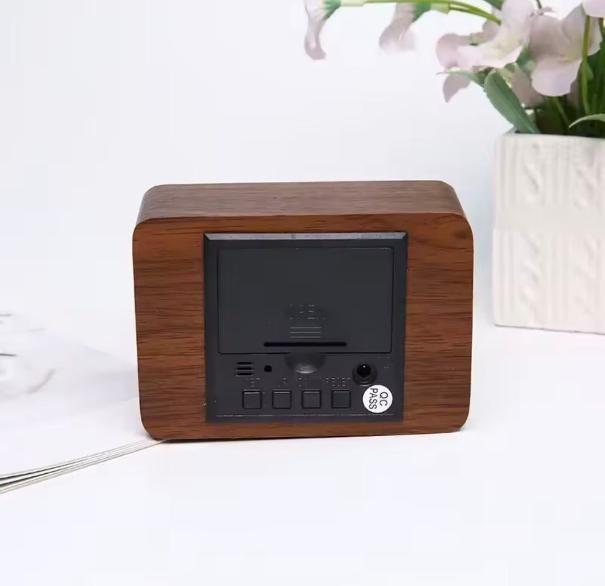 Wooden Digital Desk Clock - Electric Essential