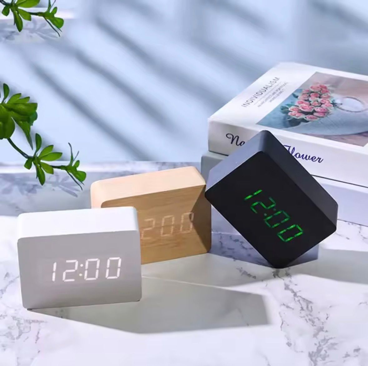 Wooden Digital Desk Clock - Electric Essential