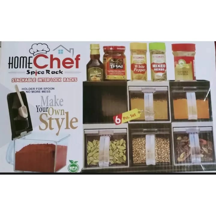 Spice Rack 6 in 1 Convertible and Adjustable - Storage