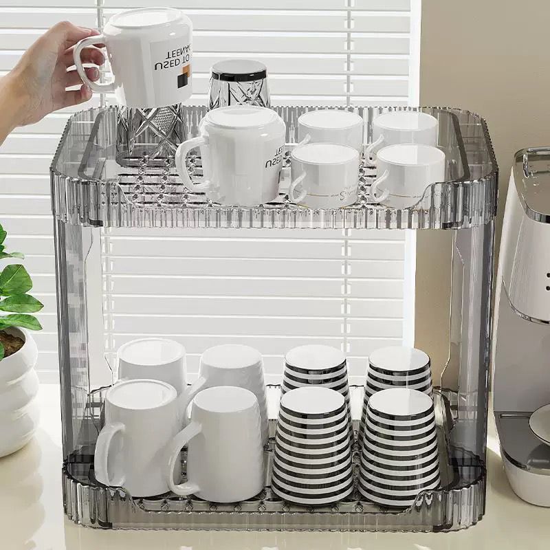 Double Layer Acrylic Multi Purpose Storage Rack