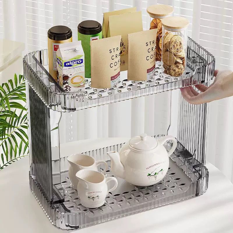 Double Layer Acrylic Multi Purpose Storage Rack