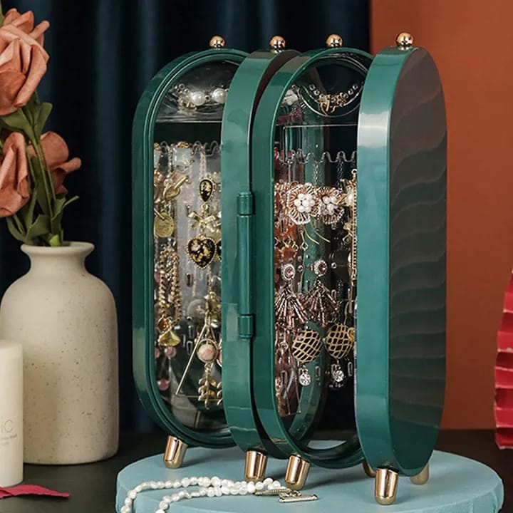 Foldable Jewellery Organizer Box with Mirror