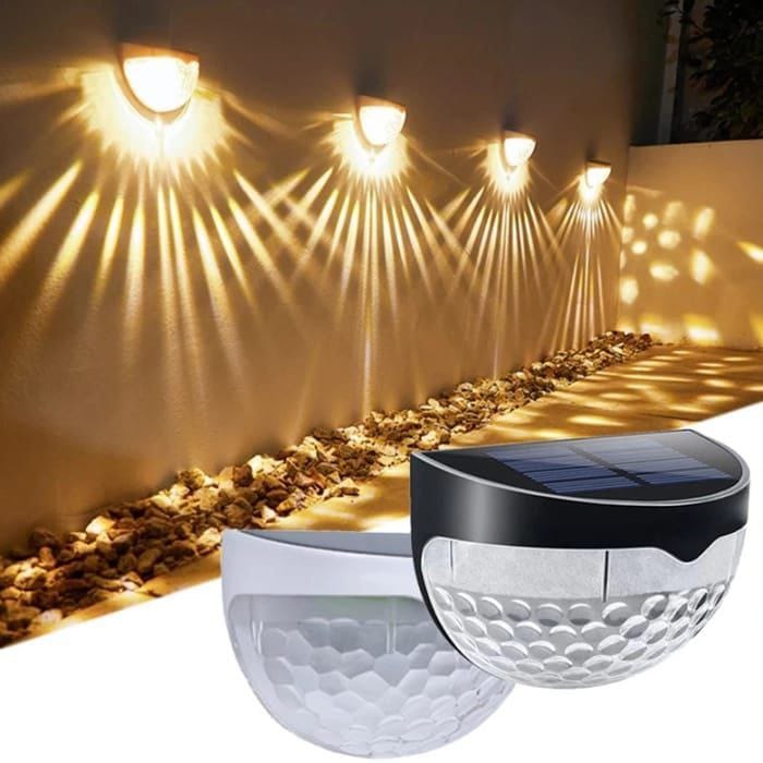 6 LED SOLAR FENCE LIGHT - PACK OF 4