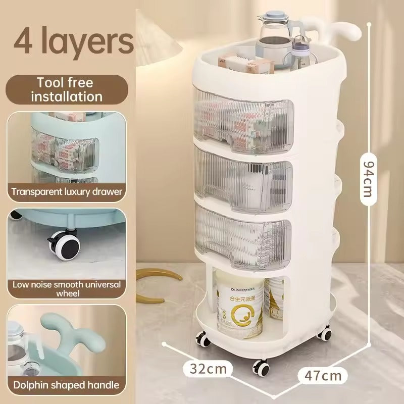 Multi Tier Rolling Storage Rack