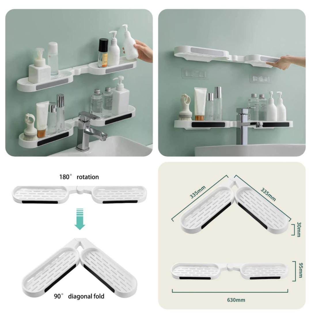 Wall Mounted Revolving Bathroom Rack (BIG SIZE) - Storage
