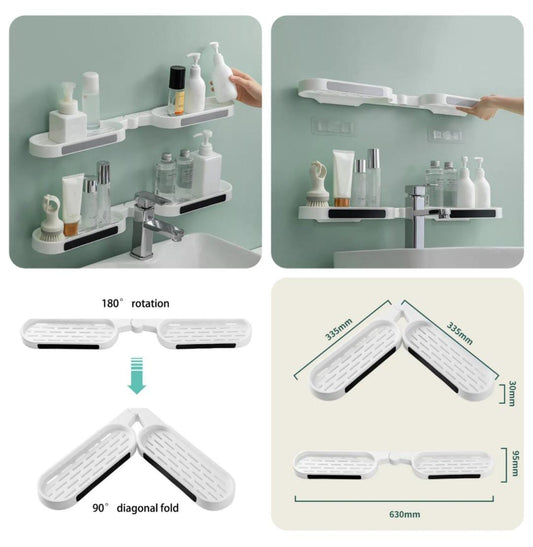Wall Mounted Revolving Bathroom Rack (BIG SIZE) - Storage