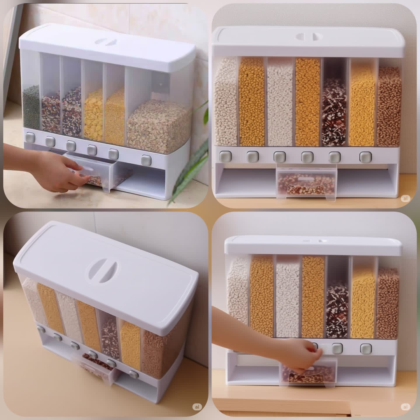 6in1 Cereal Dispenser - Premium Quality - Storage