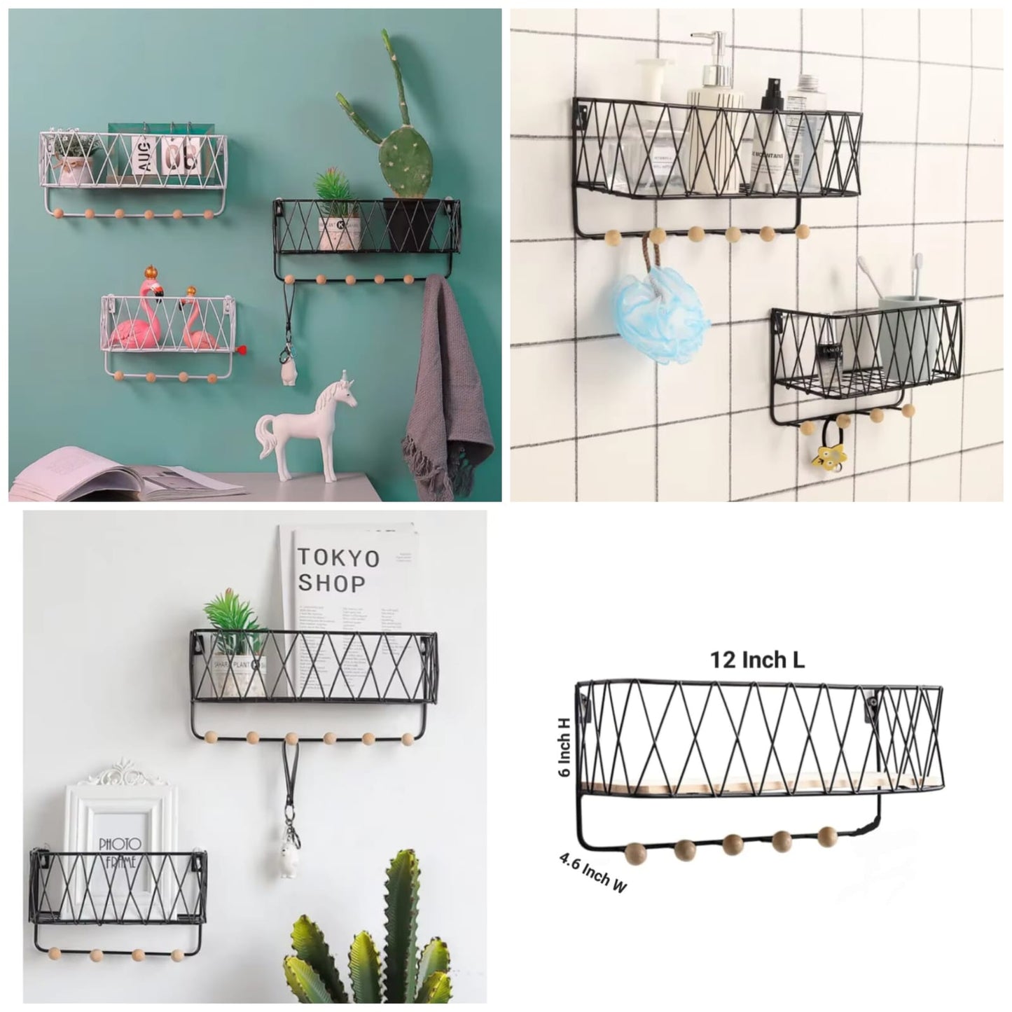 Criss Cross Wall Shelf - Organizer